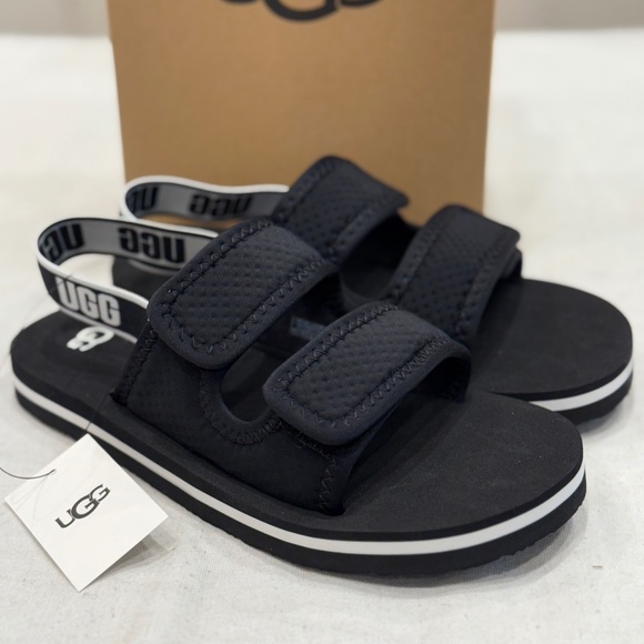 UGG Shoes - UGG Lennon Slingback Kids Sandals Color Black, Fits Women